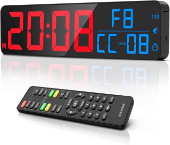 ANJANK 15" Gym Timer & Wall Clock with Remote Control